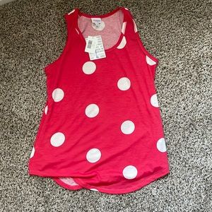 Red / White tank top
